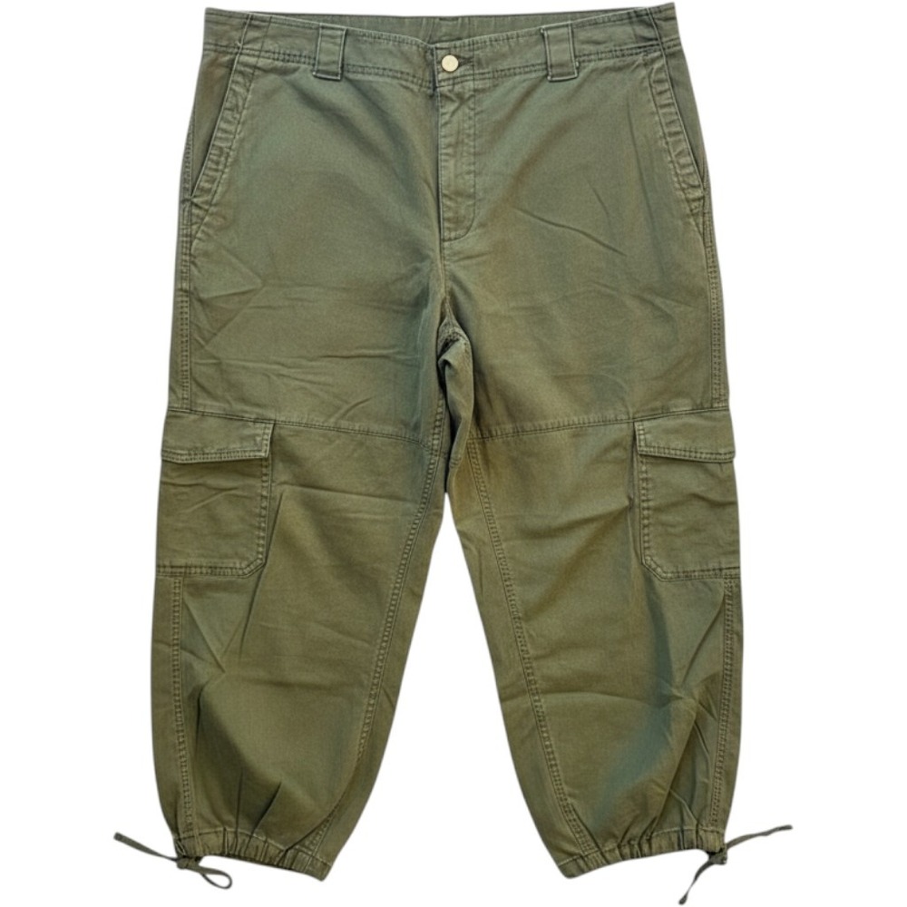 Old Navy High Rise Ankle Cargo Pants Olive Green Utility XL